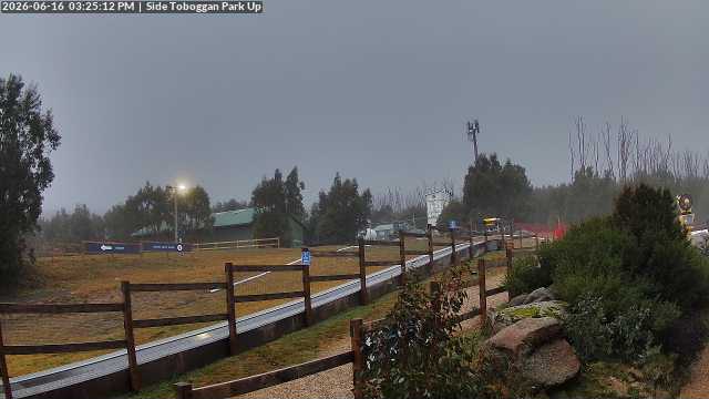 Lake Mountain Mini Toboggan Run snow cam captured at 16 June 2026, 5:25 am