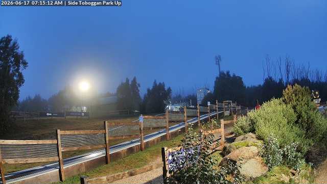 Lake Mountain Mini Toboggan Run snow cam captured at 16 June 2026, 9:19 pm
