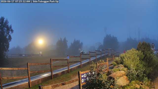 Lake Mountain Mini Toboggan Run snow cam captured at 16 June 2026, 9:25 pm