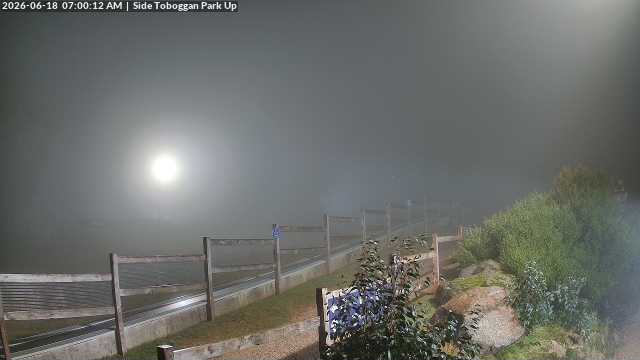 Lake Mountain Mini Toboggan Run snow cam captured at 17 June 2026, 9:01 pm