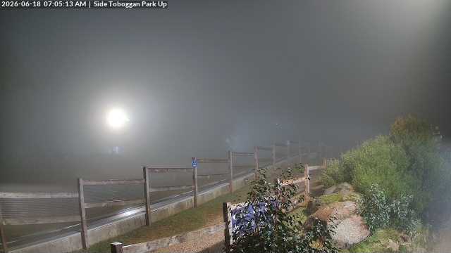 Lake Mountain Mini Toboggan Run snow cam captured at 17 June 2026, 9:07 pm