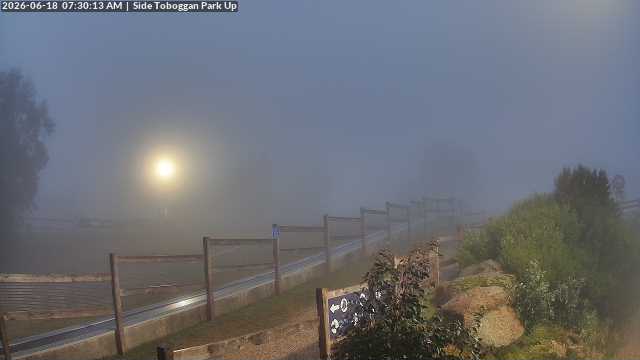 Lake Mountain Mini Toboggan Run snow cam captured at 17 June 2026, 9:31 pm