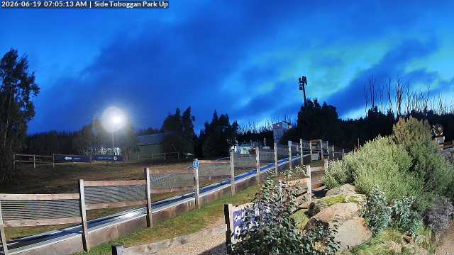 Lake Mountain Mini Toboggan Run snow cam captured at 18 June 2026, 9:06 pm