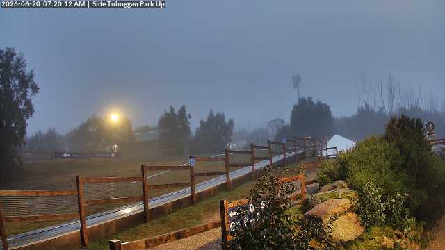Lake Mountain Mini Toboggan Run snow cam captured at 19 June 2026, 9:24 pm