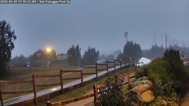 Lake Mountain Mini Toboggan Run snow cam captured at 19 June 2026, 9:30 pm