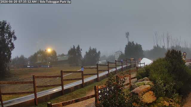 Lake Mountain Mini Toboggan Run snow cam captured at 19 June 2026, 9:36 pm