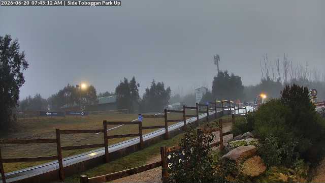 Lake Mountain Mini Toboggan Run snow cam captured at 19 June 2026, 9:48 pm