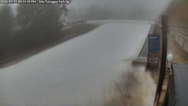 Lake Mountain Mini Toboggan Run snow cam captured at 11 July 2026 at 4:57 pm AEST