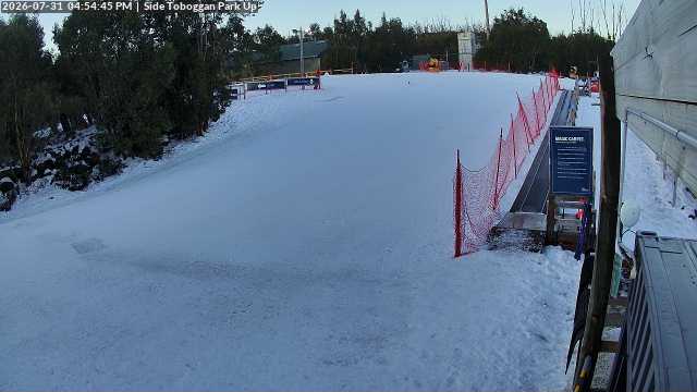 Lake Mountain Mini Toboggan Run snow cam captured at 31 July 2026 at 4:55 pm AEST