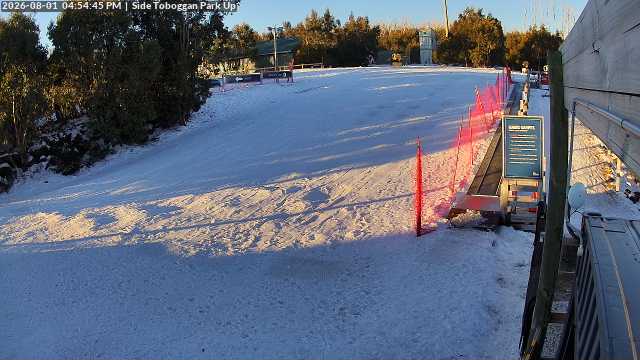 Lake Mountain Mini Toboggan Run snow cam captured at 1 August 2026 at 4:56 pm AEST
