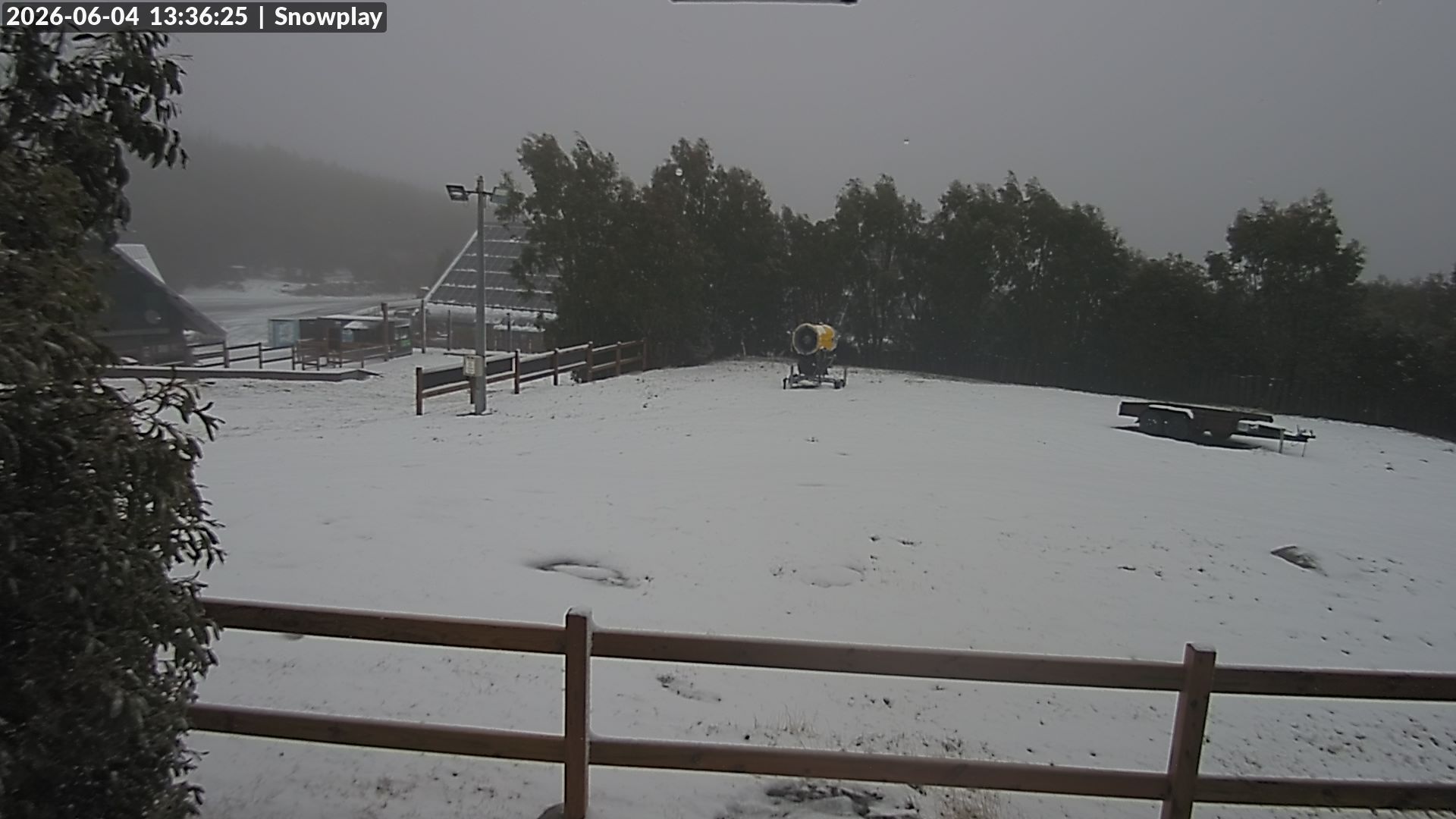 Lake Mountain Village Toboggan Run snow cam captured at 7 June 2026, 10:17 am