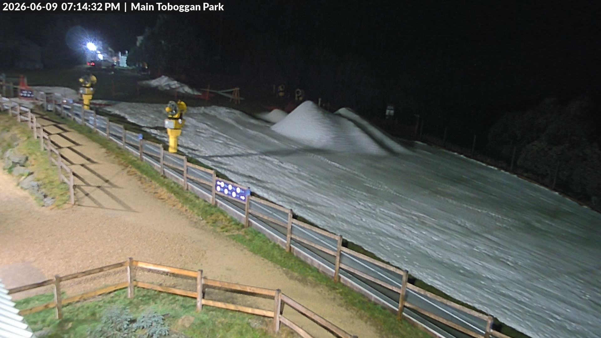 Lake Mountain Village Toboggan Run snow cam captured at 9 June 2026, 9:16 am