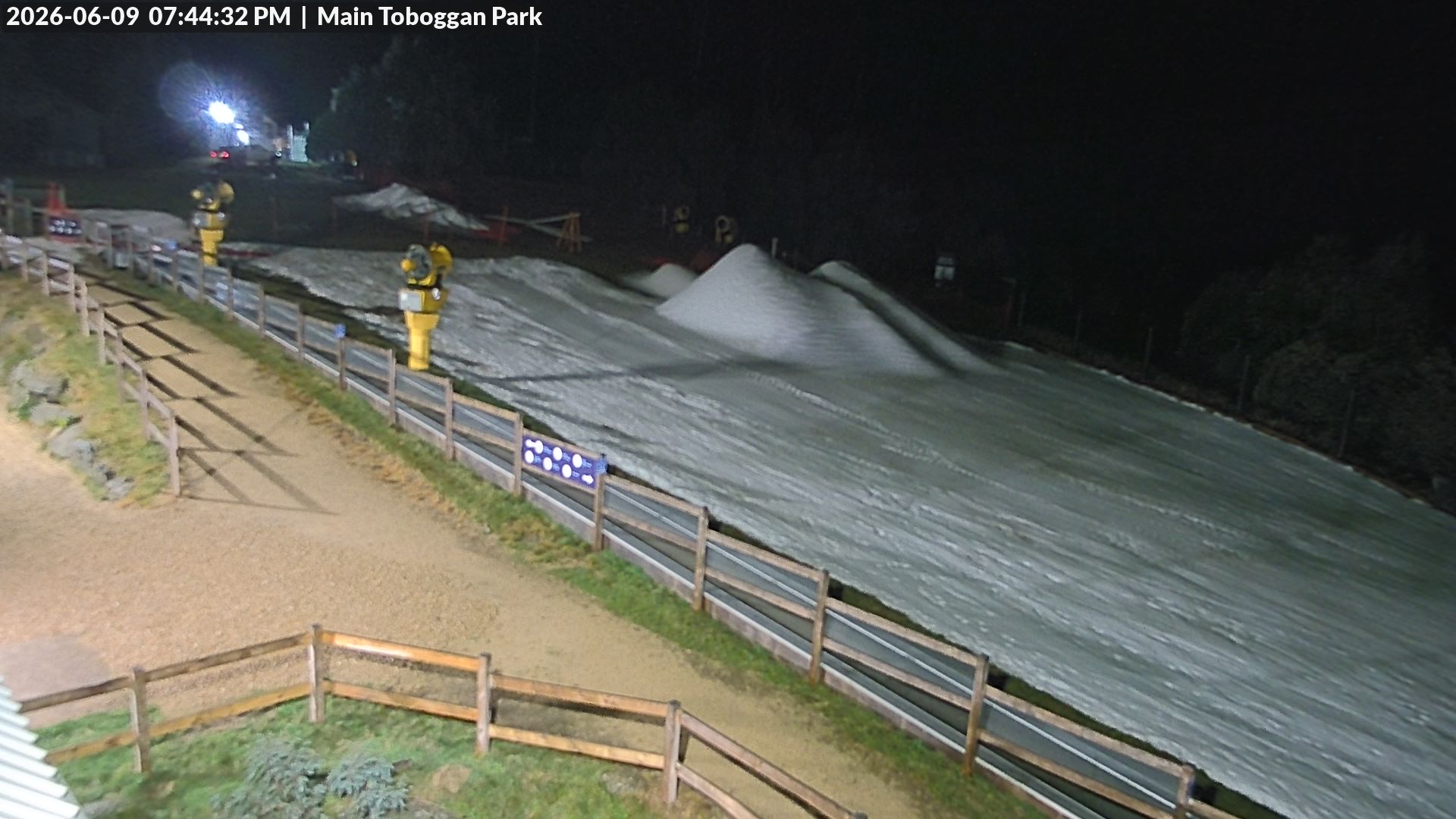 Lake Mountain Village Toboggan Run snow cam captured at 9 June 2026, 9:46 am