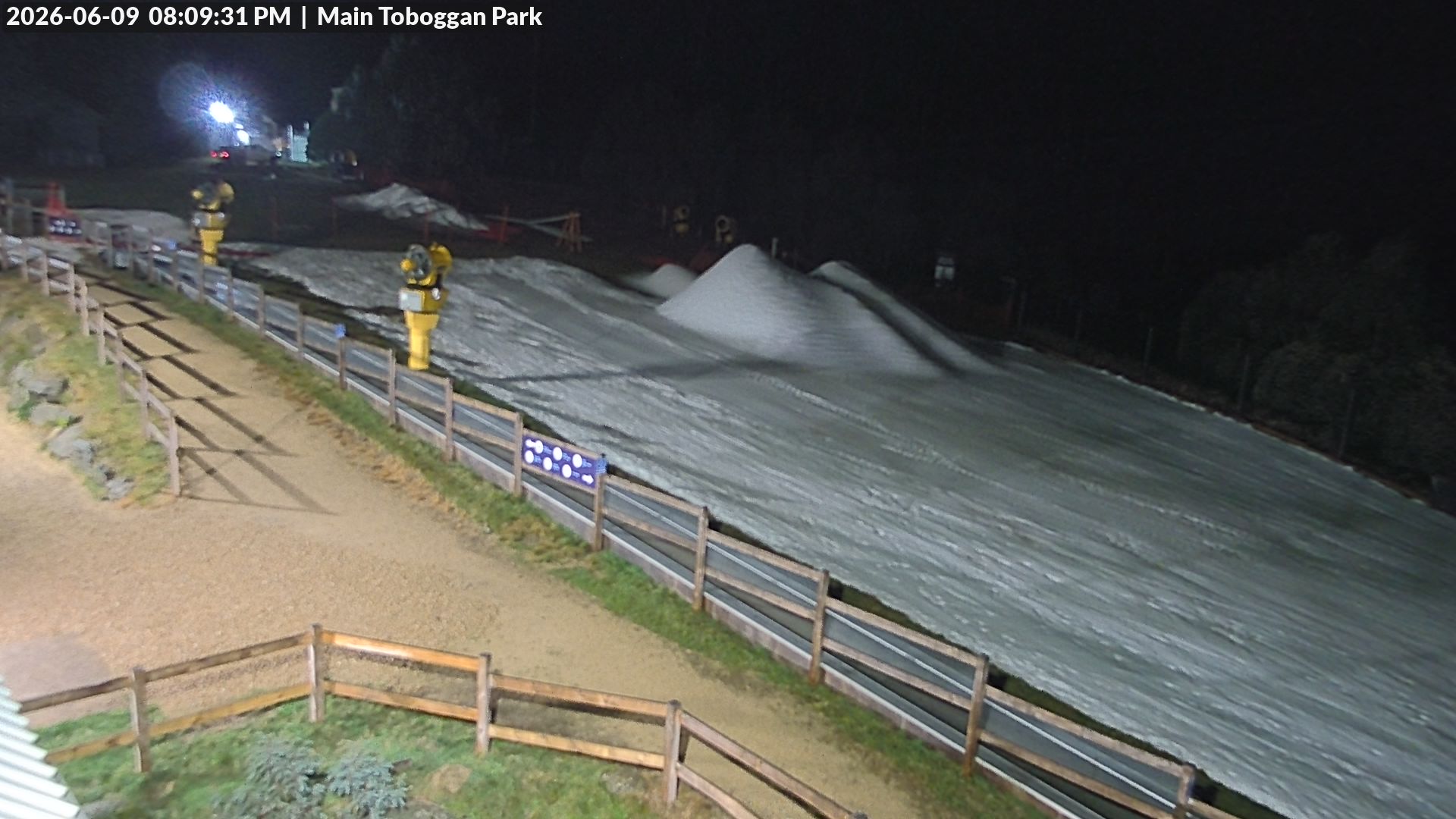 Lake Mountain Village Toboggan Run snow cam captured at 9 June 2026, 10:10 am