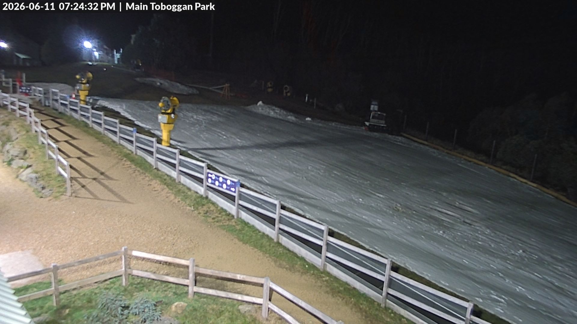 Lake Mountain Village Toboggan Run snow cam captured at 11 June 2026, 9:26 am