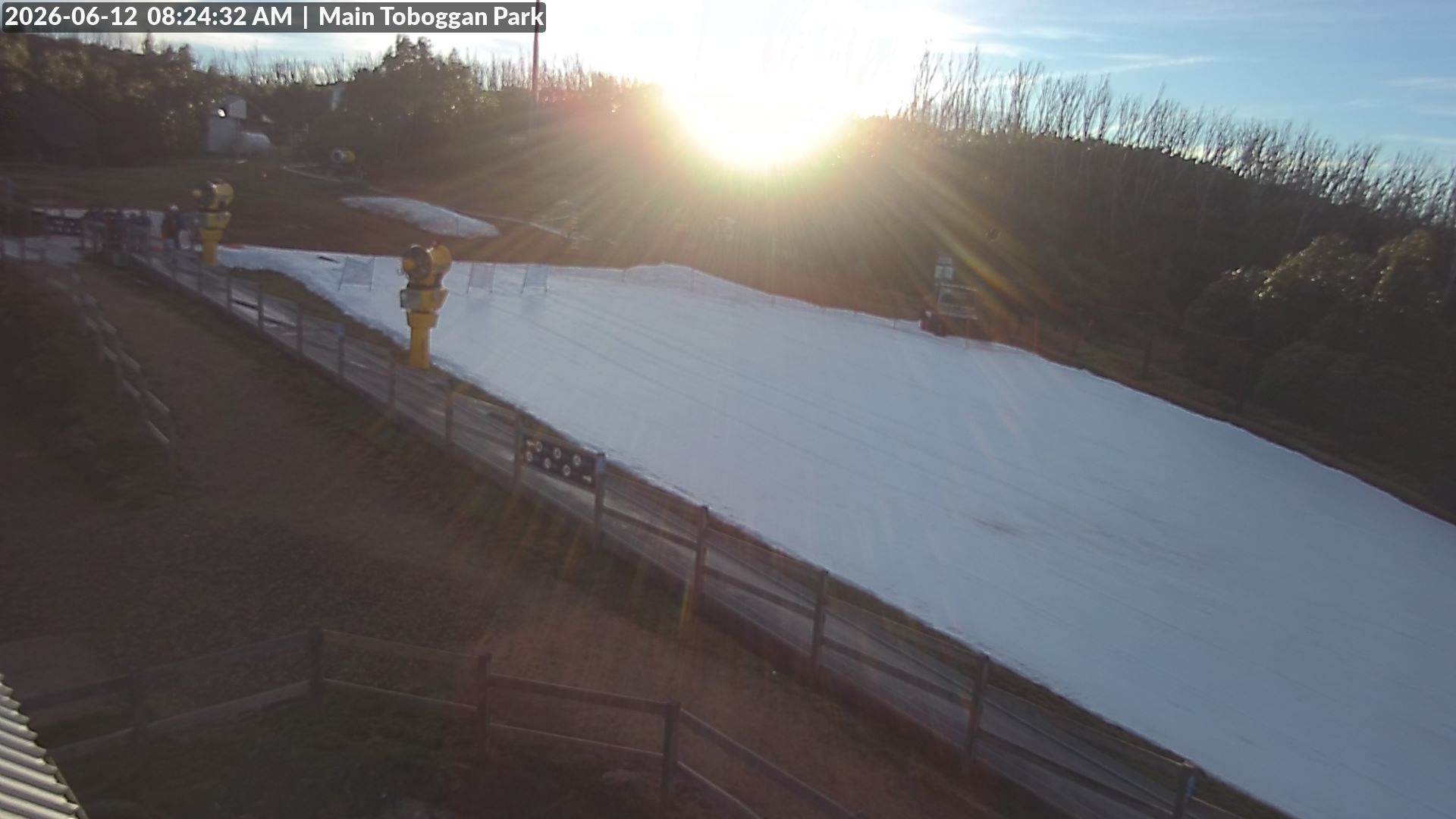 Lake Mountain Village Toboggan Run snow cam captured at 11 June 2026, 10:26 pm
