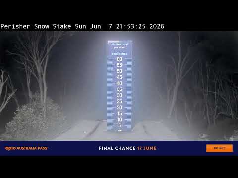 Perisher Snow Stake Live snow cam captured at 7 June 2026, 12:05 pm
