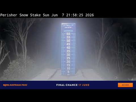 Perisher Snow Stake Live snow cam captured at 7 June 2026, 12:11 pm