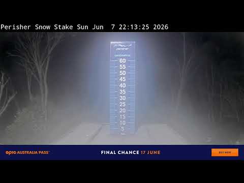 Perisher Snow Stake Live snow cam captured at 7 June 2026, 12:23 pm