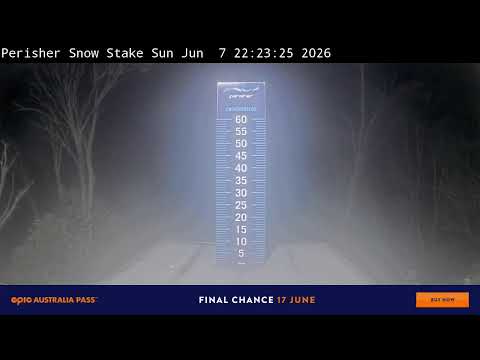 Perisher Snow Stake Live snow cam captured at 7 June 2026, 12:35 pm
