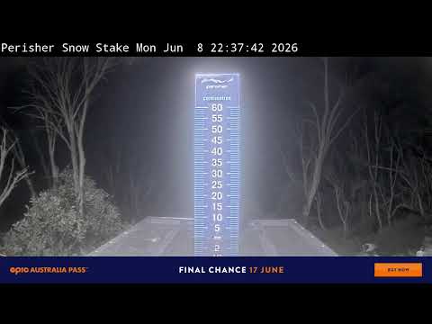Perisher Snow Stake Live snow cam captured at 8 June 2026, 12:52 pm