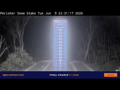 Perisher Snow Stake Live snow cam captured at 9 June 2026, 12:46 pm