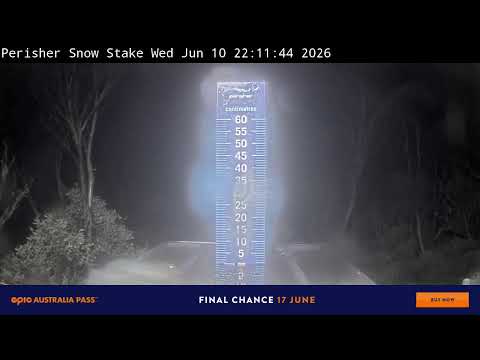 Perisher Snow Stake Live snow cam captured at 10 June 2026, 12:26 pm