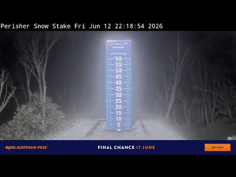 Perisher Snow Stake Live snow cam captured at 12 June 2026, 12:32 pm
