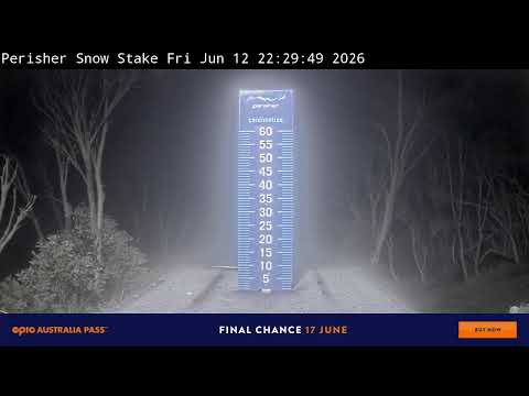 Perisher Snow Stake Live snow cam captured at 12 June 2026, 12:44 pm