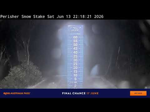 Perisher Snow Stake Live snow cam captured at 13 June 2026, 12:32 pm
