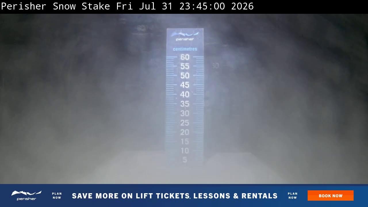 Perisher Snow Stake Live snow cam captured at 31 July 2026 at 11:56 pm AEST