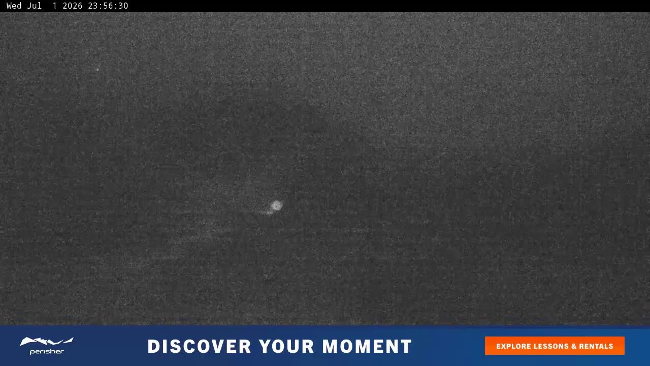 Perisher Blue Cow Live snow cam captured at 1 July 2026 at 11:58 pm AEST
