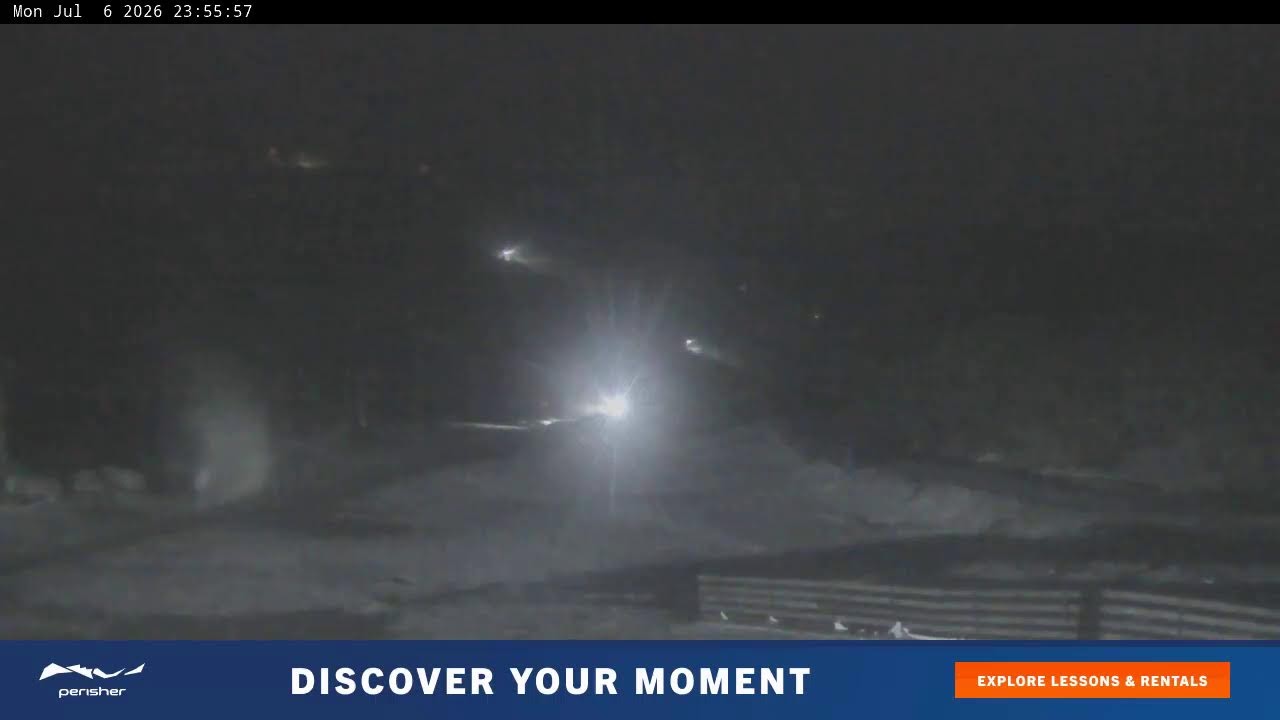 Perisher Blue Cow Live snow cam captured at 6 July 2026 at 11:58 pm AEST