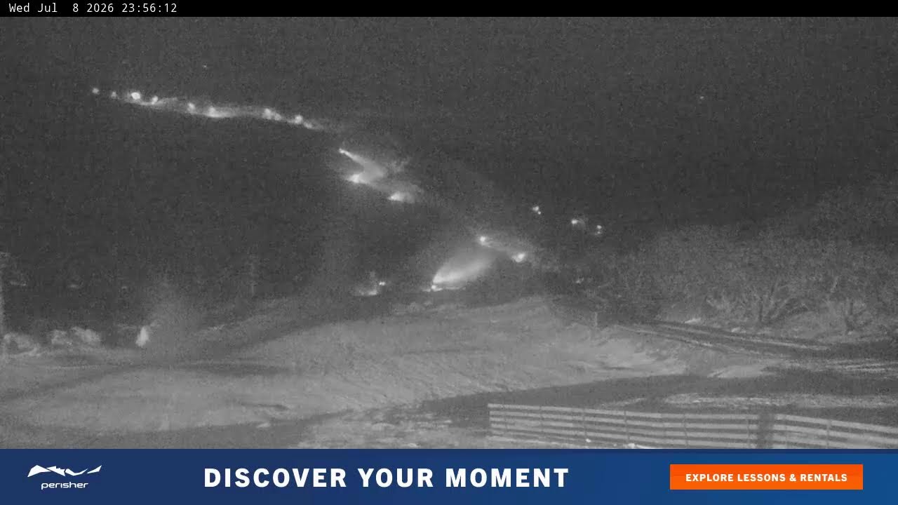Perisher Blue Cow Live snow cam captured at 8 July 2026 at 11:58 pm AEST