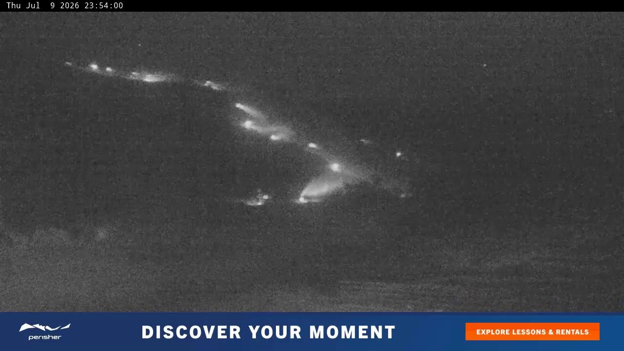 Perisher Blue Cow Live snow cam captured at 9 July 2026 at 11:58 pm AEST