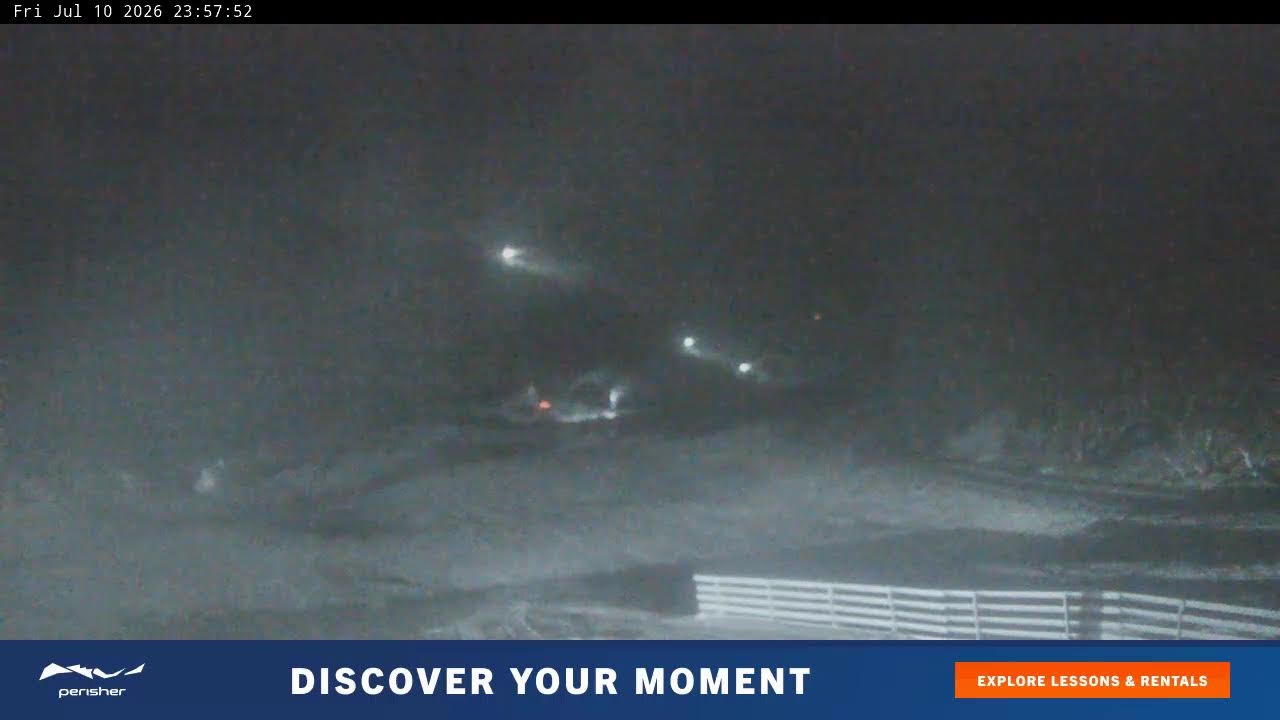 Perisher Blue Cow Live snow cam captured at 10 July 2026 at 11:59 pm AEST