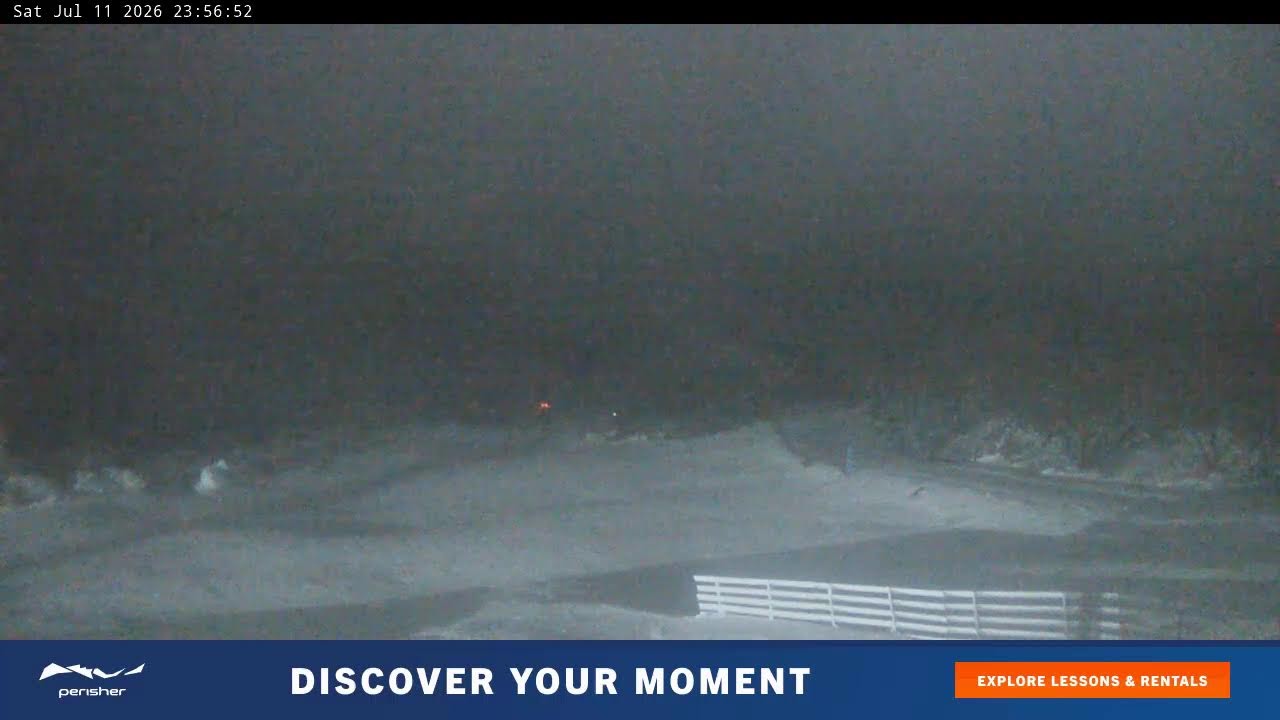 Perisher Blue Cow Live snow cam captured at 11 July 2026 at 11:58 pm AEST