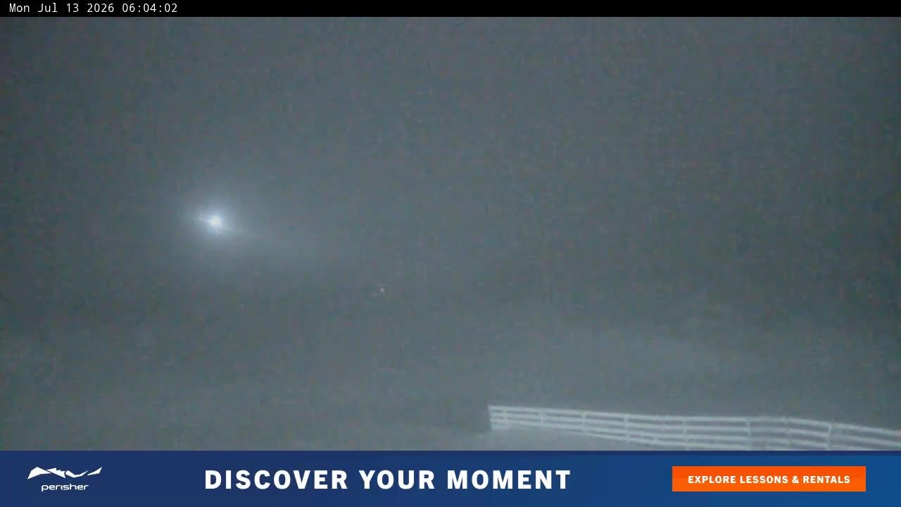 Perisher Blue Cow Live snow cam captured at 13 July 2026 at 6:04 am AEST