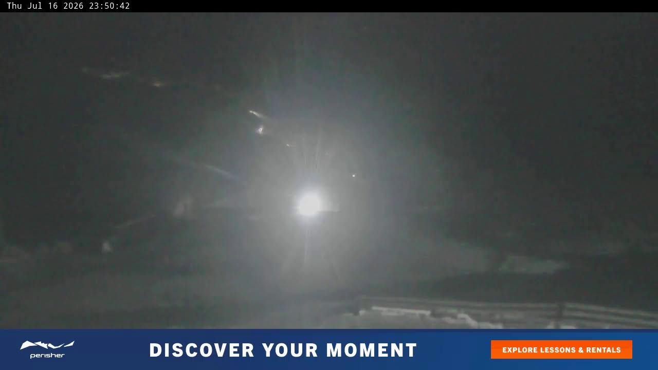 Perisher Blue Cow Live snow cam captured at 16 July 2026 at 11:55 pm AEST