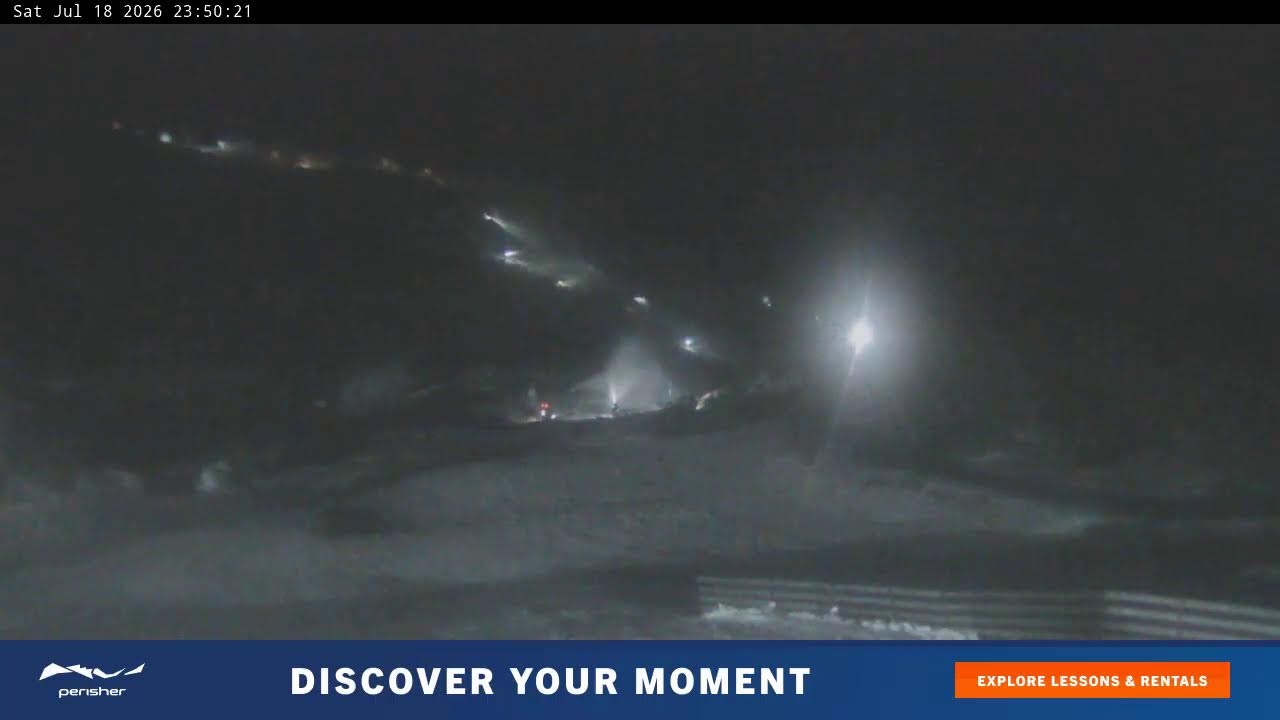 Perisher Blue Cow Live snow cam captured at 18 July 2026 at 11:55 pm AEST