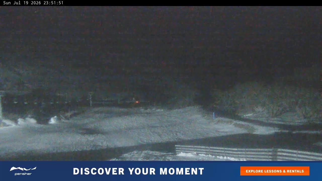 Perisher Blue Cow Live snow cam captured at 19 July 2026 at 11:55 pm AEST
