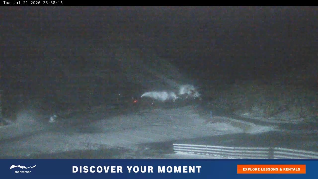Perisher Blue Cow Live snow cam captured at 21 July 2026 at 11:58 pm AEST