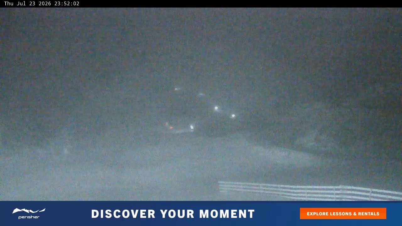 Perisher Blue Cow Live snow cam captured at 23 July 2026 at 11:54 pm AEST