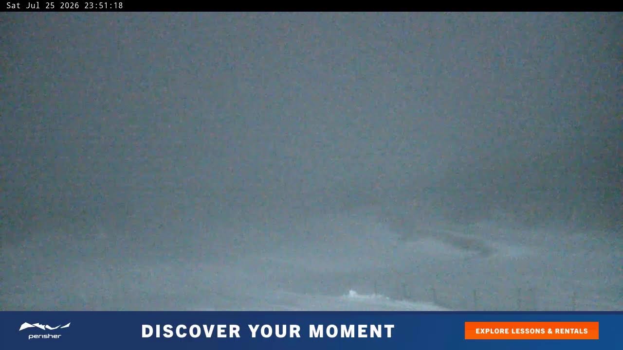 Perisher Blue Cow Live snow cam captured at 25 July 2026 at 11:55 pm AEST