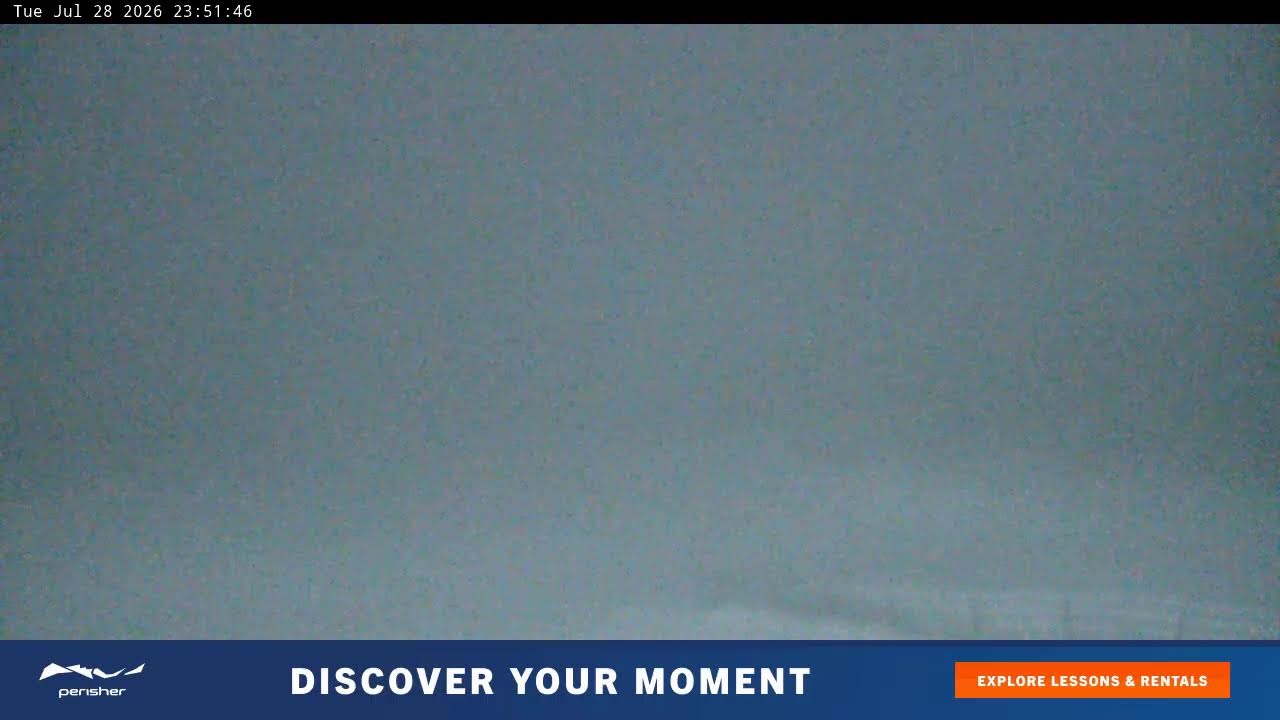 Perisher Blue Cow Live snow cam captured at 28 July 2026 at 11:55 pm AEST