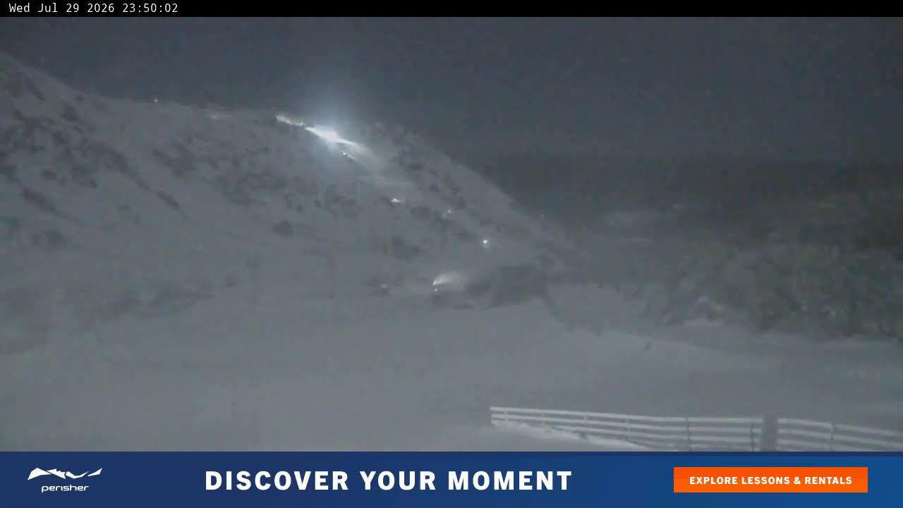 Perisher Blue Cow Live snow cam captured at 29 July 2026 at 11:54 pm AEST