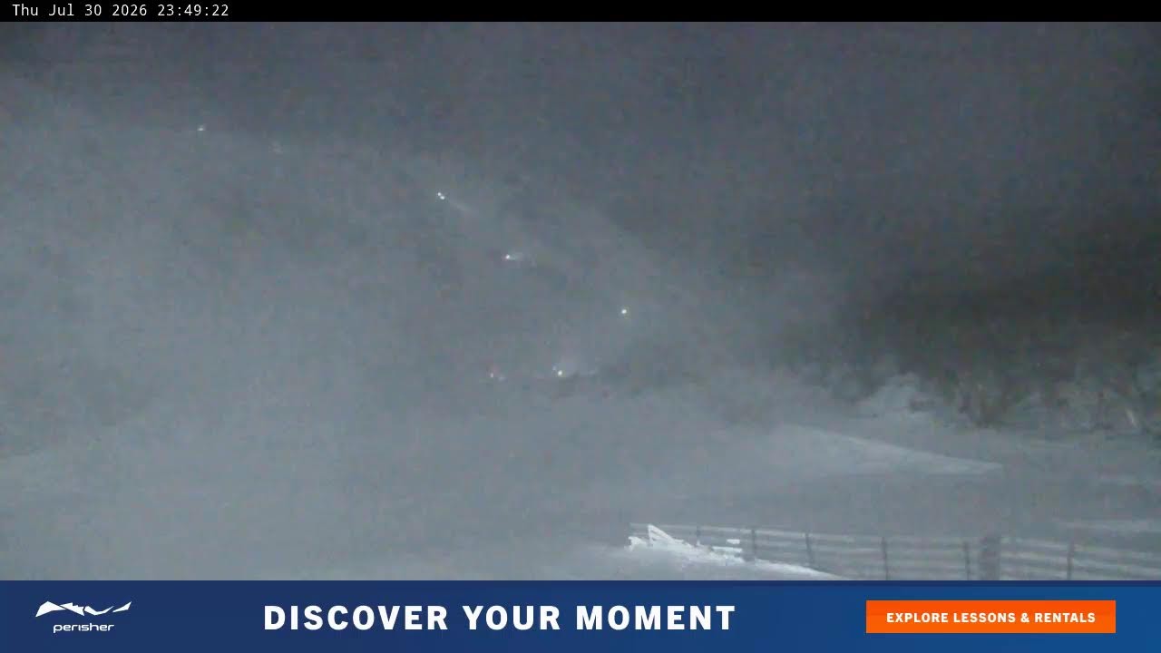 Perisher Blue Cow Live snow cam captured at 30 July 2026 at 11:54 pm AEST