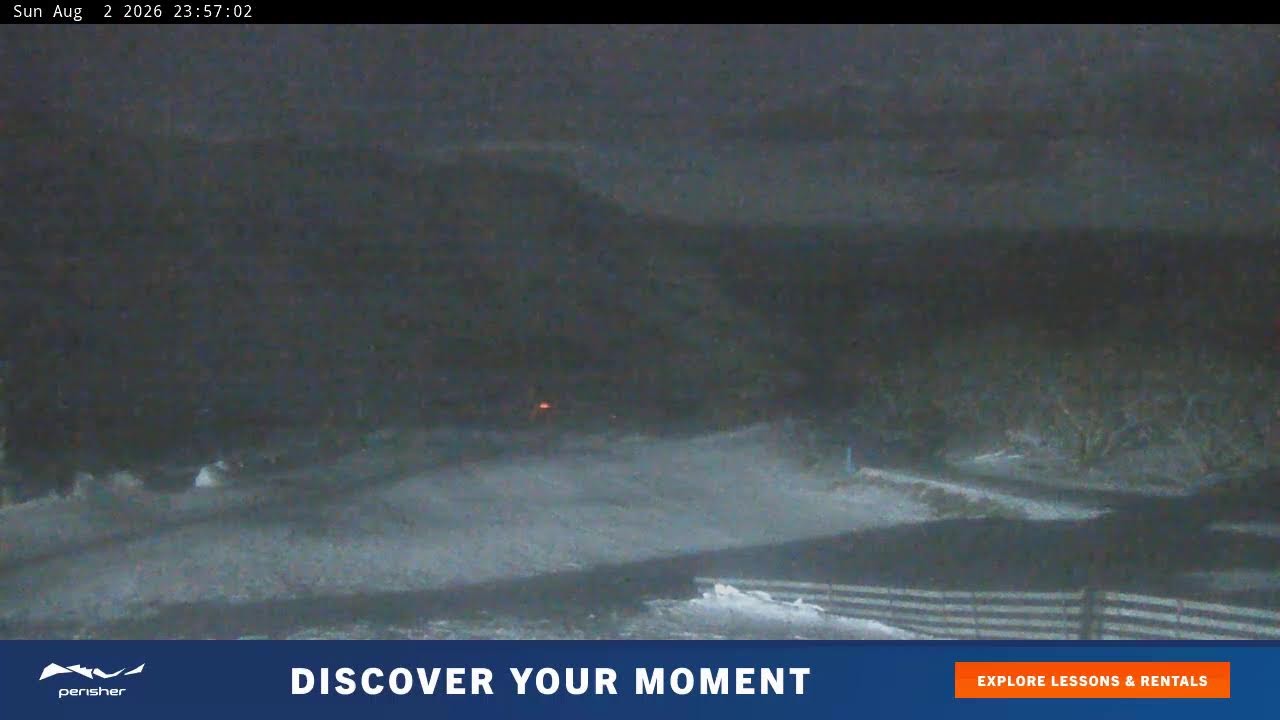 Perisher Blue Cow Live snow cam captured at 2 August 2026 at 11:58 pm AEST
