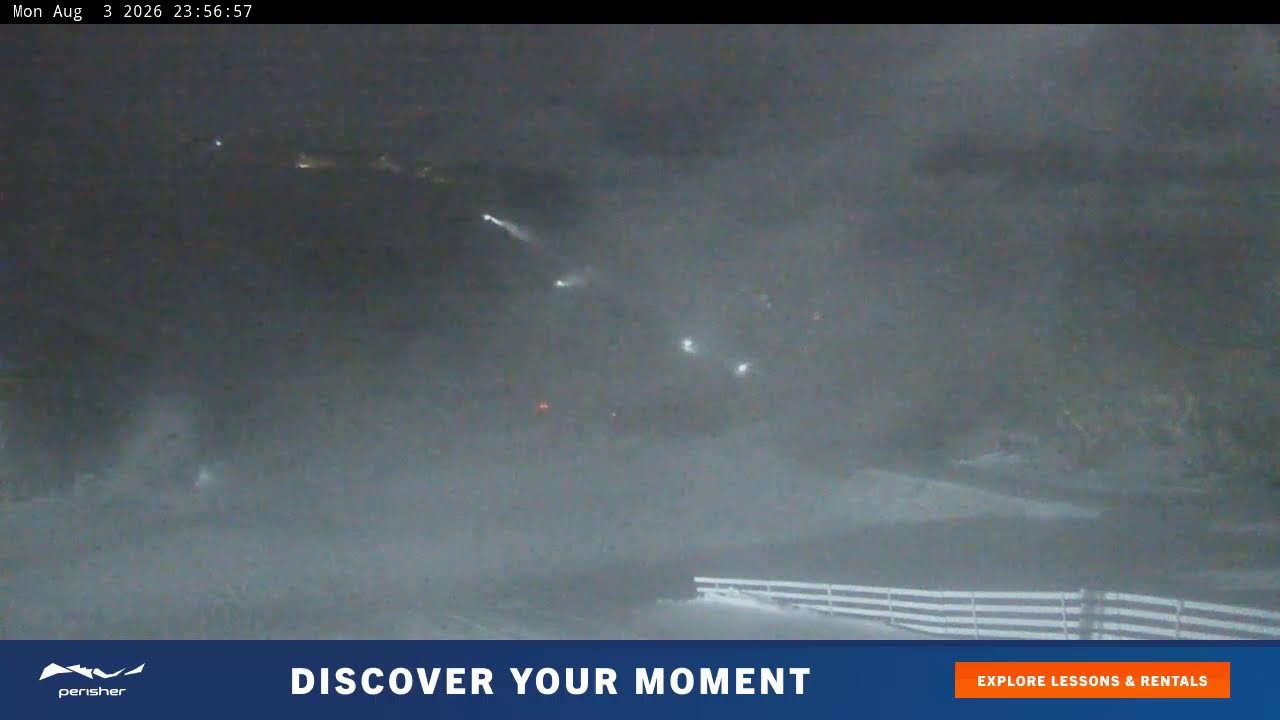 Perisher Blue Cow Live snow cam captured at 3 August 2026 at 11:58 pm AEST