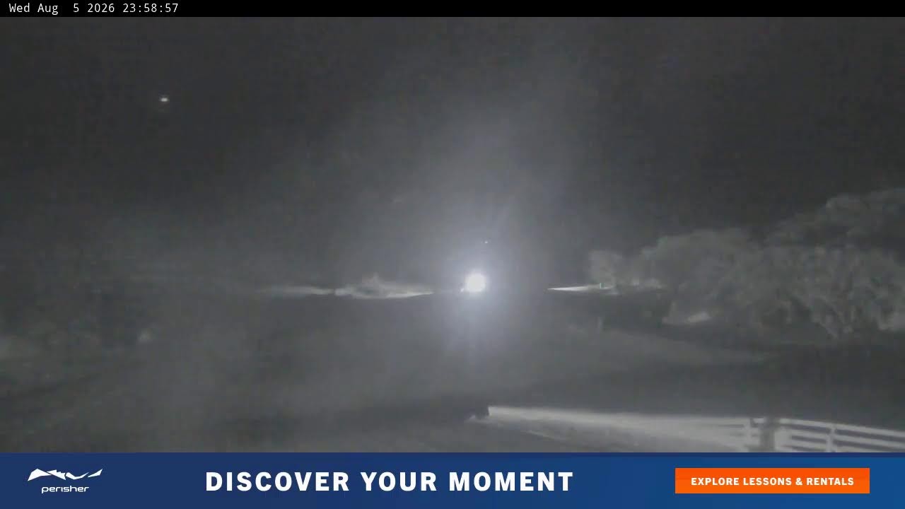 Perisher Blue Cow Live snow cam captured at 5 August 2026 at 11:59 pm AEST